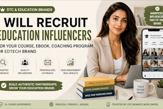 recruit education influencers for your course, ebook or edtech brand