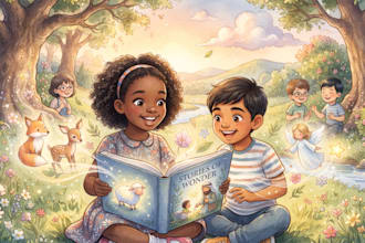 illustrate christian children book and bible storybook illustrations