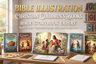 illustrate christian children books and bible storybooks