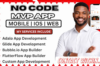 build a bubble io, nocode web app, saas mvp, start up or marketplace