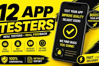 provide 12 app testers for google play console closed testing