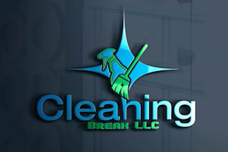 design residential and commercial cleaning service logo