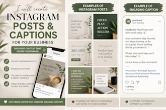 create instagram posts and captions for your business