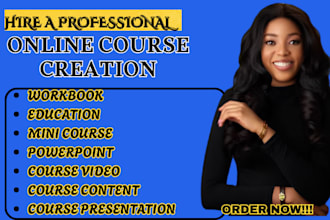 create online course content, course creation, course editing, workbook design