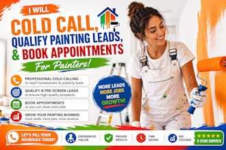 cold call, qualify painting leads, and book appointments for painters