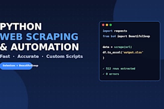 do python web scraping and automation with selenium