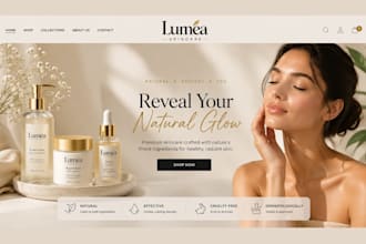 design skincare website beauty website skincare shopify store cosmetics website