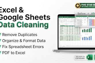 clean, organise, and format your excel or google sheets data