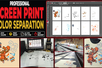 do screen print color separation for t shirt printing