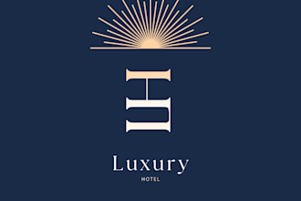 design luxury minimalist monogram logo in canva