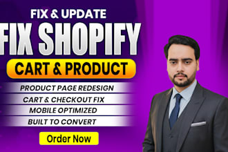 redesign and fix your shopify product page and cart page