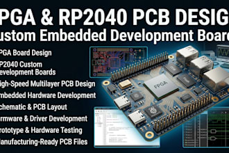 develop fpga, rp2040 and custom embedded development boards