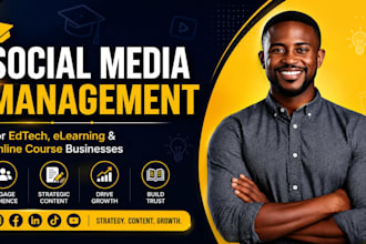 manage social media for edtech, elearning and online course businesses