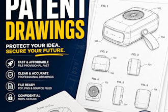 draw provisional patent startup invention concept cad figure illustration