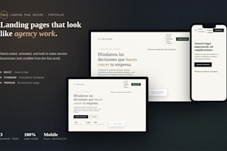 create a premium one page website