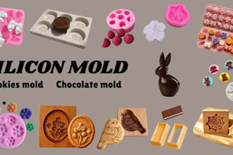design custom chocolate mold cookie cutter and silicone mold stl