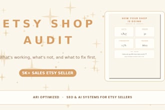 audit your etsy shop and deliver a designed SEO action report