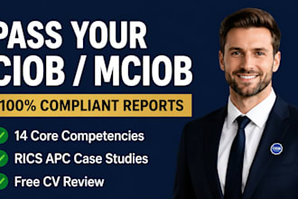 write your ciob professional review, mciob application, and rics apc report
