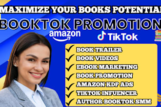 viral booktok promotion amazon kdp ad tiktok influencer book booktok author SMM