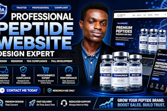 build fda compliant peptide website peptide wordpress website biotech website