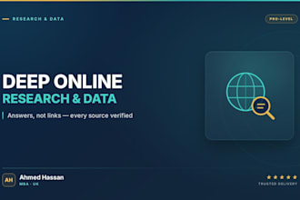 do deep online research and data collection on any topic