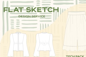 create professional fashion flats and technical drawings
