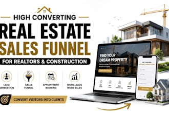 build a responsive real estate sales funnel for realtors construction