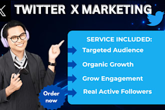 market your twitter x account for organic growth