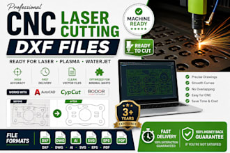 create production ready dxf files for cnc laser, plasma and waterjet