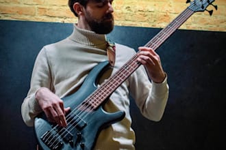 record professional bass guitar for your song