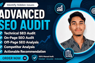 do an advanced SEO audit and find issues affecting google rankings