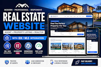 build a modern real estate website with idx mls and property listings
