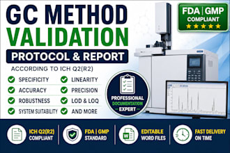 create gc method validation documents for fda gmp and ich q2 r2 compliance