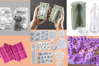 design 3d silicone mold cad model for resin cookie chocolate soap injection mold