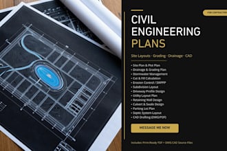 design civil engineering site plans pavement drainage plan