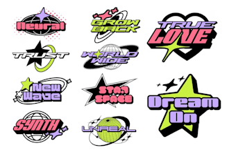 design y2k grunge streetwear logo