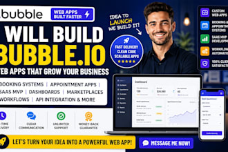 build bubble io booking system  appointment web app with saas mvp