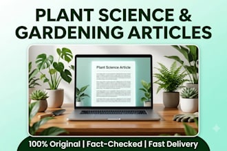 write plant science, agriculture articles image design