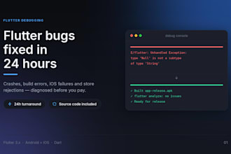 fix flutter app bugs, crashes and build errors