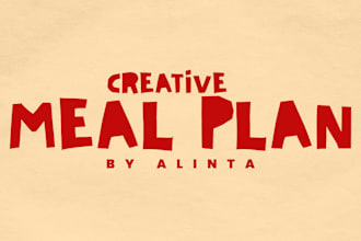 create a custom meal plan foy you and family
