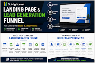 build a gohighlevel landing page and lead generation funnel