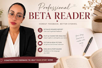 be your professional beta reader and provide detailed story feedback