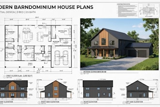 create modern barndominium house plans and blueprints