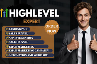 build gohighlevel landing pages ghl website salesfunnel workflow automation