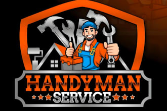 do plumbing heating hvac home construction and handyman logo