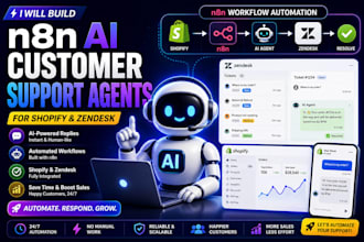 build n8n ai customer support agents for shopify and zendesk