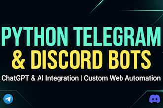 build a custom python telegram bot for your business
