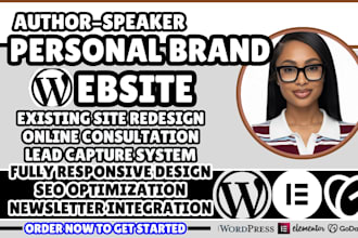 personal brand website, author website, speaker website, personal website