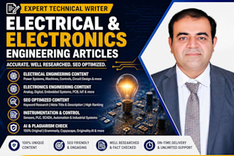 write expert industrial automation, telecom, and engineering SEO content