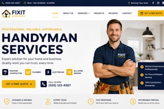 design wix handyman website painting contractor plumber electrician website